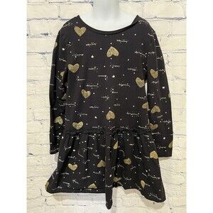 BCBGirls Cotton Spandex Love Dress Black And Gold Large 8/10